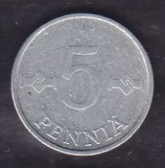 Finlandiya 5 Pennia 1983