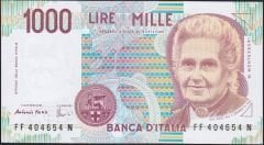 İtalya 1000 Lire 1990 Çil Pick 114c