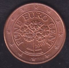 Avrupa Birliği 5 Euro Cent 2010 Avusturya