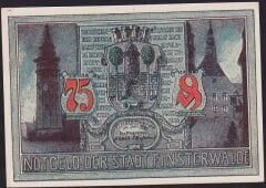 Almanya 75 Pfennig Notgeld 1921 Çilaltı Çil