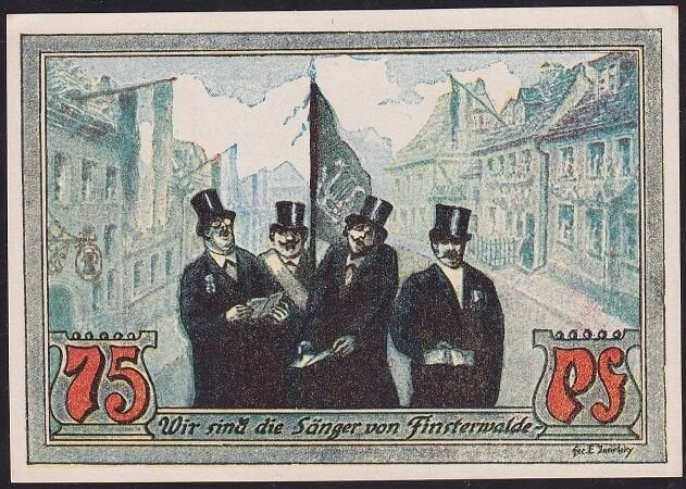 Almanya 75 Pfennig Notgeld 1921 Çilaltı Çil