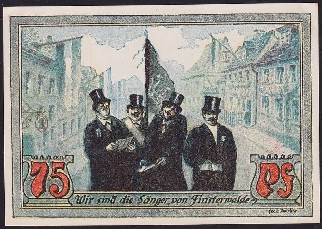Almanya 75 Pfennig Notgeld 1921 Çilaltı Çil