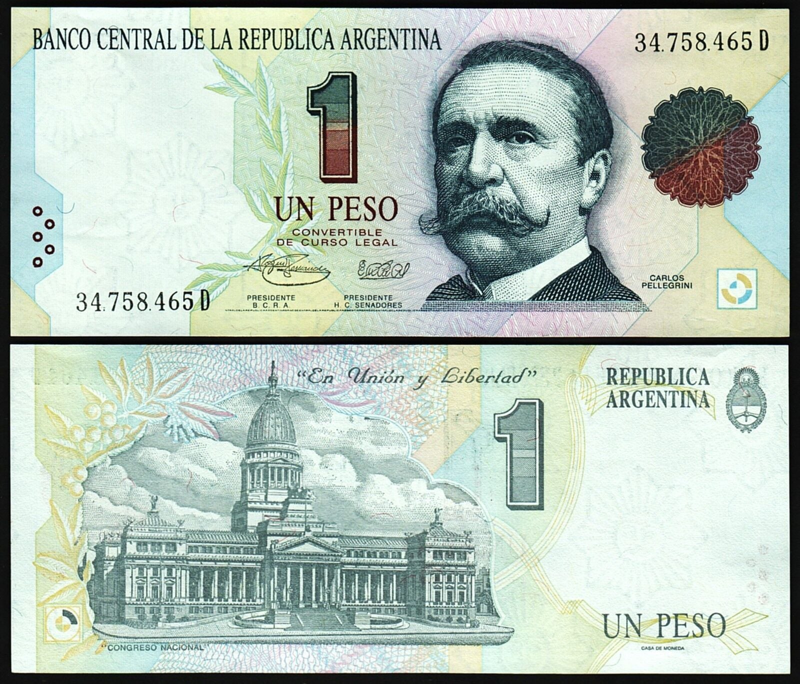 Arjantin 1 Pesos 1993 Çil Pick 339b