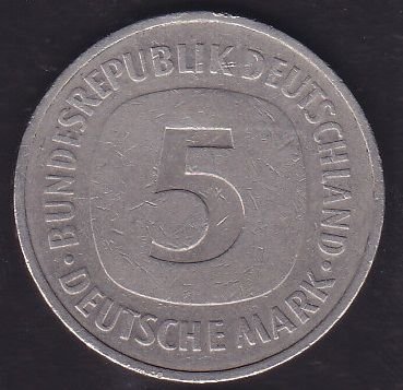 Almanya 5 Mark 1985 D