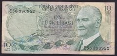 6.EMİSYON 1.TERTİP 10 LİRA E56 390952 ÇOK TEMİZ