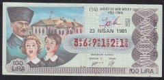 1981 23 NİSAN ÇEYREK BİLET - N SERİSİ eski kağıt para fiyatları
