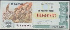 1989 30 Ağustos Beşte Bir Bilet - S Serisi