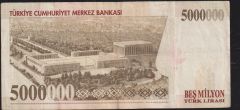 7.Emisyon 5 000 000 Lira I68 879590 Çok Temiz+
