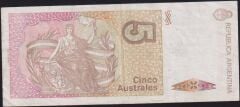 Arjantin 5 Australes 1985 - 1989 Çok Çok Temiz Pick 324a