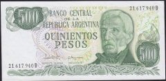 Arjantin 500 Pesos 1977 Çilaltı Pick 303d