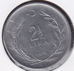 1976 Yılı 2.5 Lira Düz