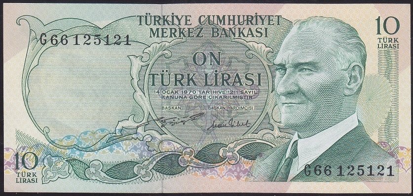6.EMİSYON 2.TERTİP 10 LİRA G66 125121 ÇİLALTI ÇİL