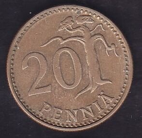 Finlandiya 20 Pennia 1976