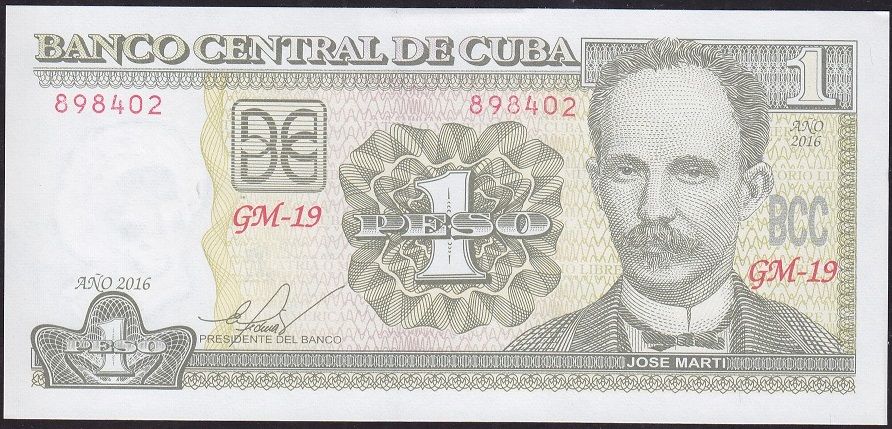 Küba 1 Peso 2016 Çilaltı Çil Pick 128g