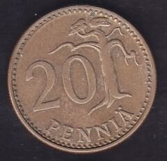 Finlandiya 20 Pennia 1976