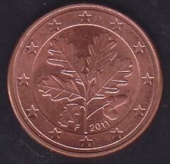 Avrupa Birliği 5 Euro Cent 2011 F Almanya