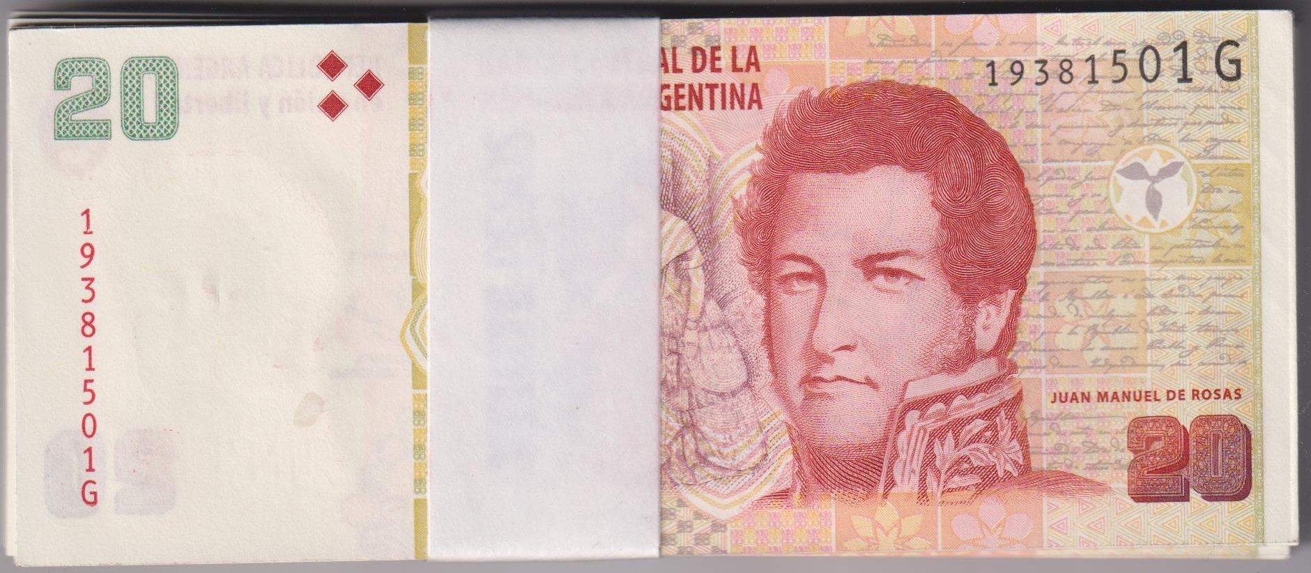 Arjantin 20 Pesos 2003 Çil Deste ( 100 Adet )