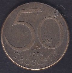 AVUSTURYA 50 GROSCHEN 1974