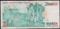 7.Emisyon 20 000 000 Lira G13 474784b Çok Temiz