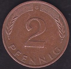 Almanya 2 Pfennig 1979 G