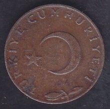 1967 Yılı 5 Kuruş Çok Temiz