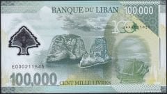 Lübnan 100000 Livre 2020 Çil Pick 99 Polimer