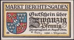 Notgeld Almanya 20 Pfennig 1920 Çil