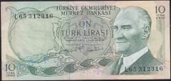 6.Emisyon 2.Tertip 10 Lira L65 312316 Çok Temiz+
