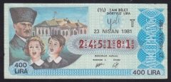 1981 23 NİSAN TAM BİLET