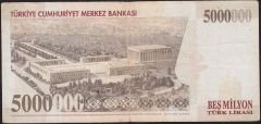 7.Emisyon 5 000 000 Lira H58 594590 Çok Temiz