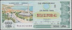 1990 29 Mayıs Çeyrek Bilet - S Serisi - Tekirdağ