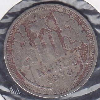 1938 Yılı 10 Kuruş