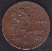 1963 Yılı 5 Kuruş Çok Temiz