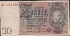 Almanya 20 Mark 1924 Çok Temiz