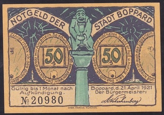 ALMANYA 50 PFENNİNG NOTGELD 1921 ÇİL