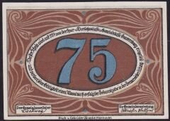 Almanya 75 Pfennig Notgeld 1920 Çil