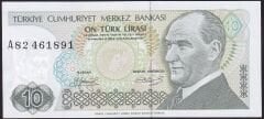 7.Emisyon 1.Tertip 10 Lira A82 461891 Çilaltı Çil