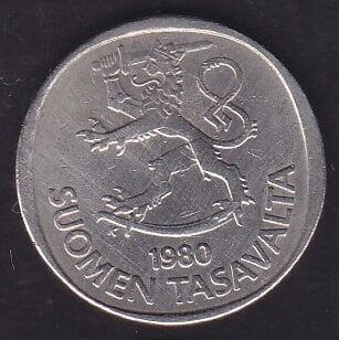 Finlandiya 1 Markka 1980