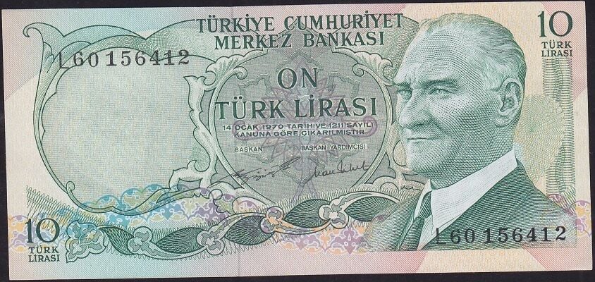 6.Emisyon 2.Tertip 10 Lira L60 156412 Çilaltı