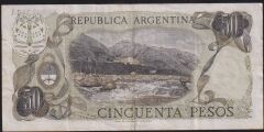 Arjantin 50 Pesos 1974 - 1975 Çok Temiz+ Pick 296a