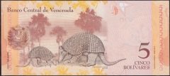 Venezuela 5 Bolivares 2013 Çil 5151
