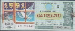 1990 31 Aralık Çeyrek Bilet - G Serisi