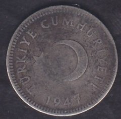 1947 Yılı 50 Kuruş Gümüş