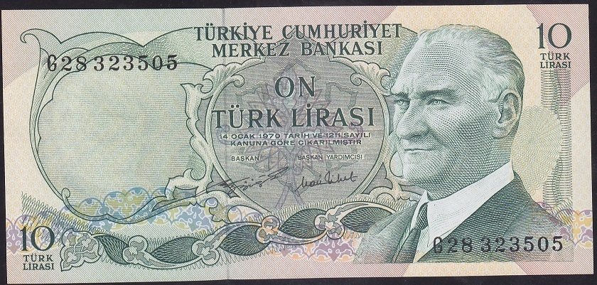 6.EMİSYON 2.TERTİP 10 LİRA G28 323505 ÇİLALTI