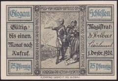 Almanya 75 Pfennig Notgeld 1920 Çil