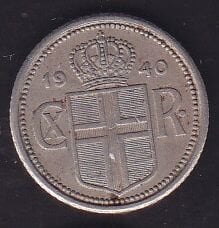 İzlanda 25 Aurar 1940