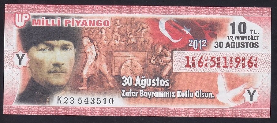 2012 30 AĞUSTOS YARIM BİLET
