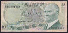 6.EMİSYON 1.TERTİP 10 LİRA E15 321613 ÇOK TEMİZ