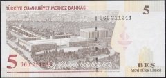 8.Emisyon 5 YTL G60 211244 Çil