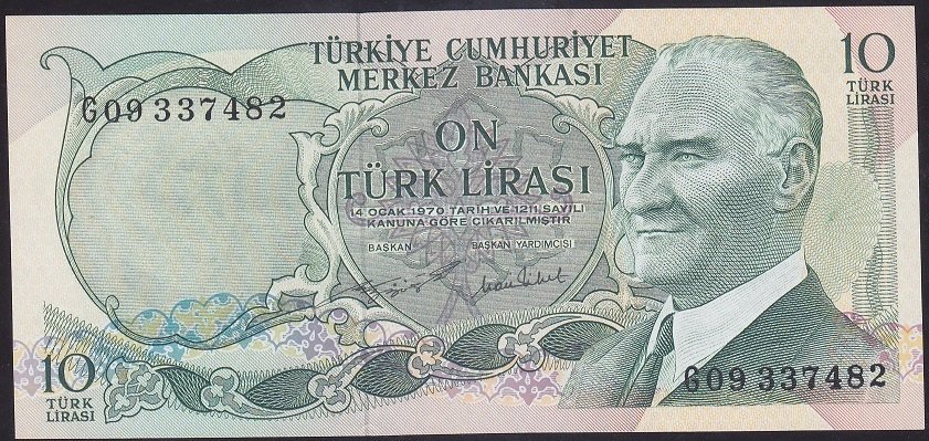 6.EMİSYON 2.TERTİP 10 LİRA G09 337482 ÇİLALTI